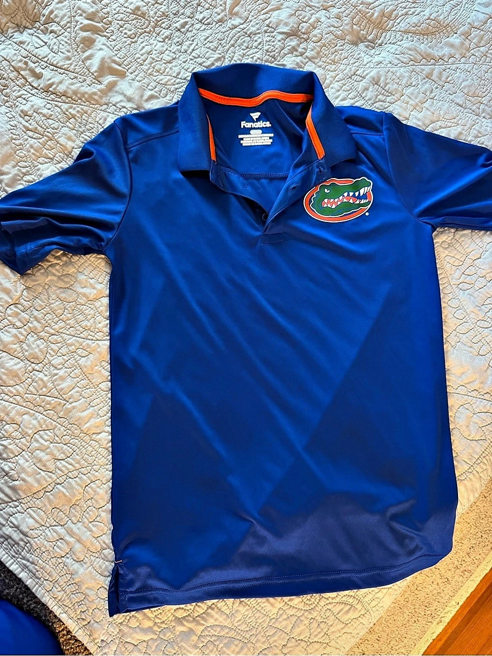 Fanatics Men's Florida Gators Polo Blue & Orange Like New